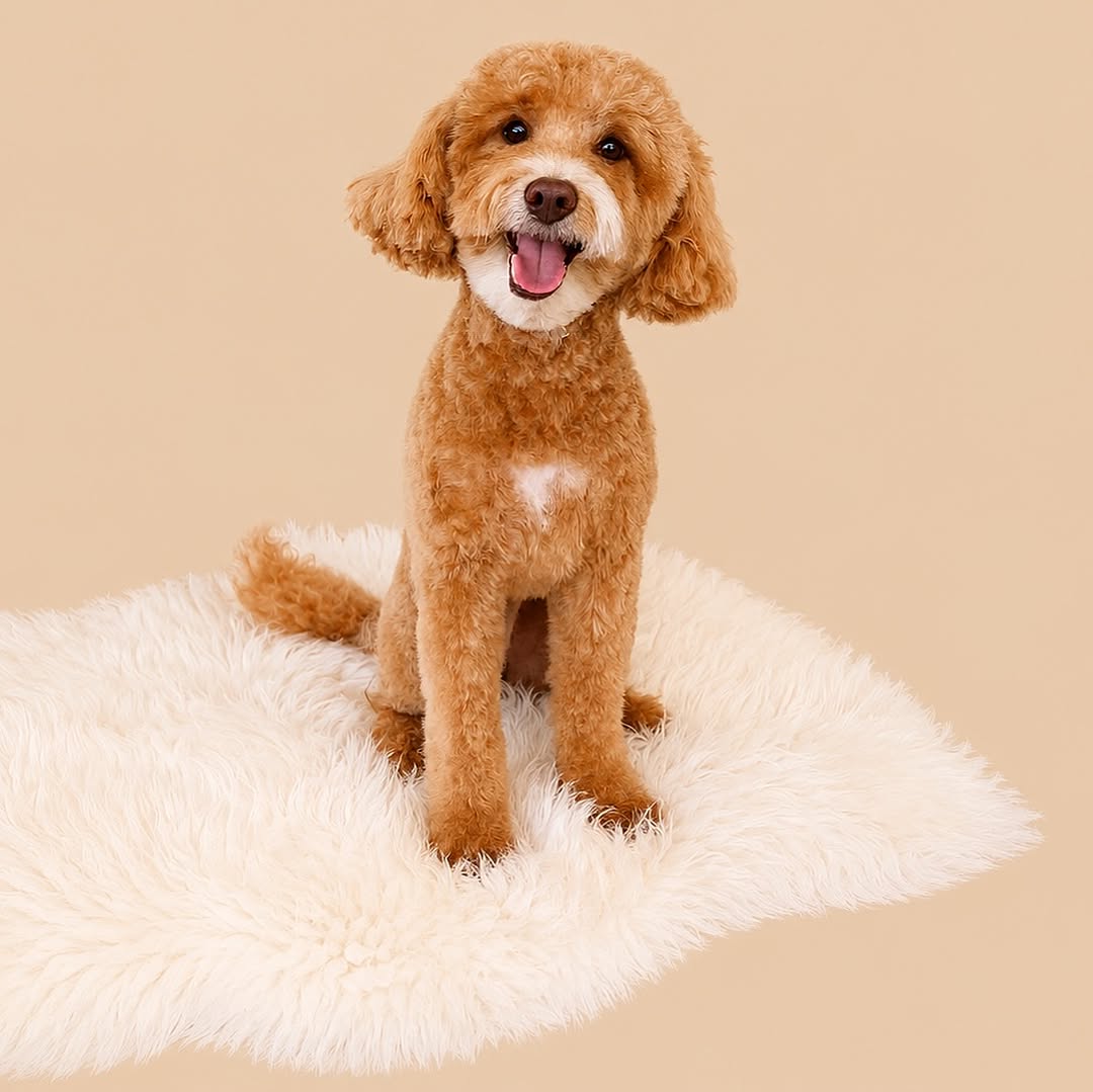 Nyklippt cavapoo hos Fluff & Finess hundfrisör i Täby
