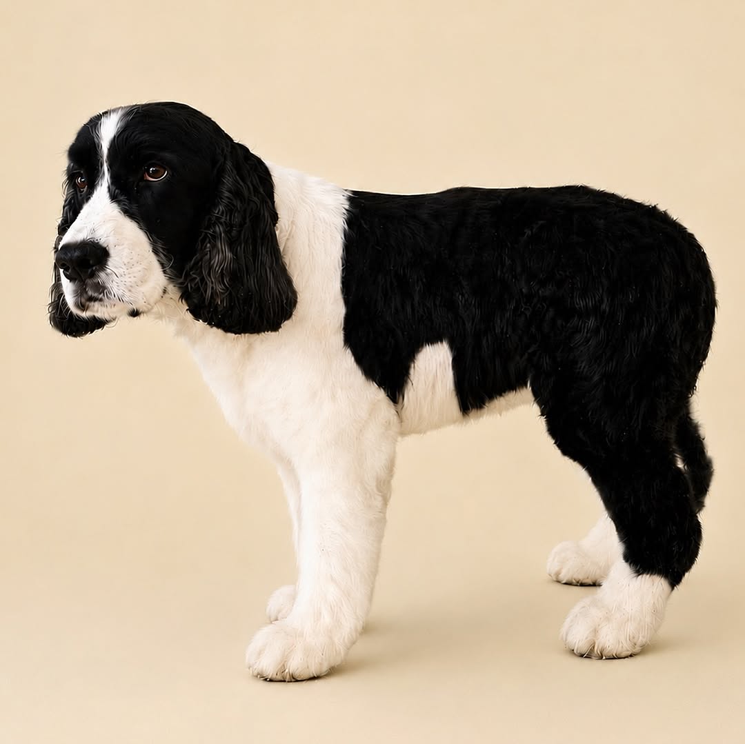 Springer spaniel efter handtrimning